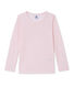 Meisjes-T-shirt met lange mouwen in wol/katoen