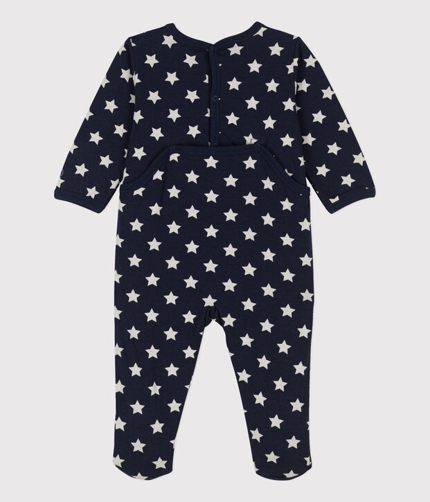 pyjama met sterren in katoen blauw/wit