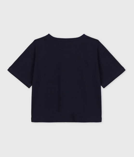 LE BOXY, T-shirt voor dames in katoen  blauw SMOKING