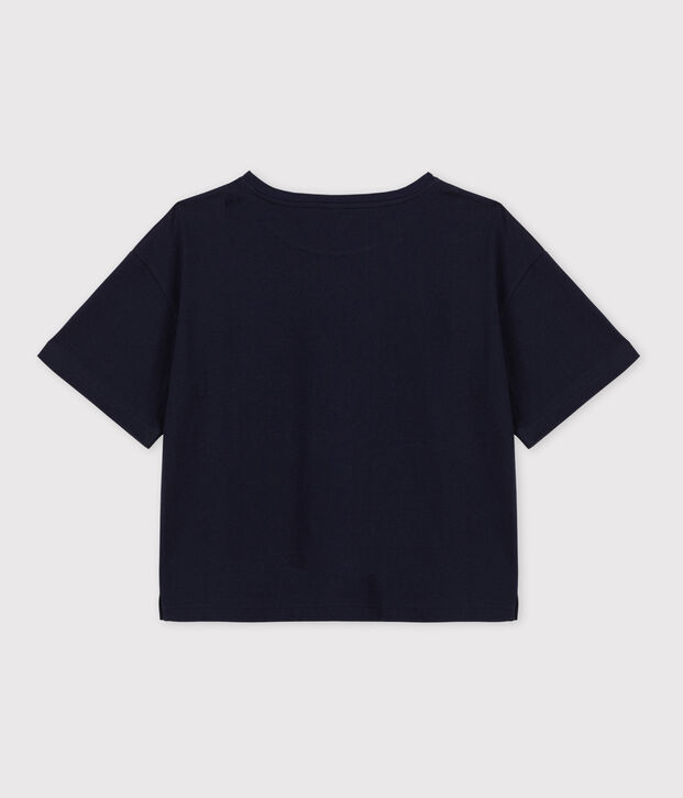 T-shirt LE BOXY en coton Femme bleu marine