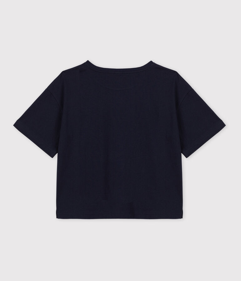 LE BOXY, T-shirt voor dames in katoen blauw