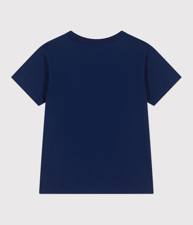 Teeshirt enfant en coton manches courtes imprim&eacute; bleu