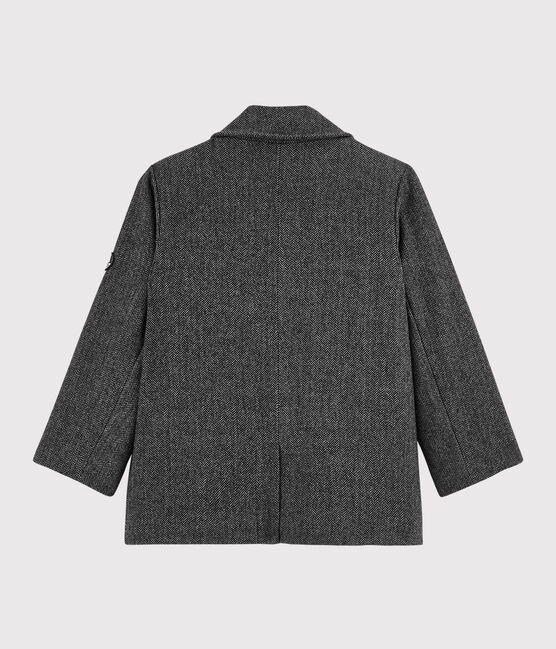 Caban en drap de laine garçon gris CITY CHINE