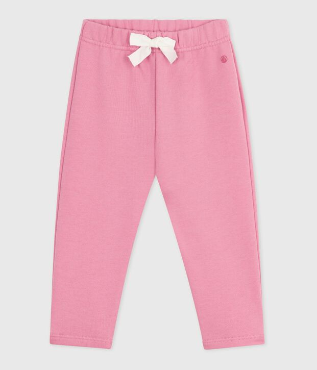 Effen katoenen babybroekje roze
