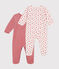 Setje met 2 fluwelen babypyjama's variante 1