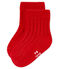 Chaussettes en côtes bébé mixte rouge TERKUIT
