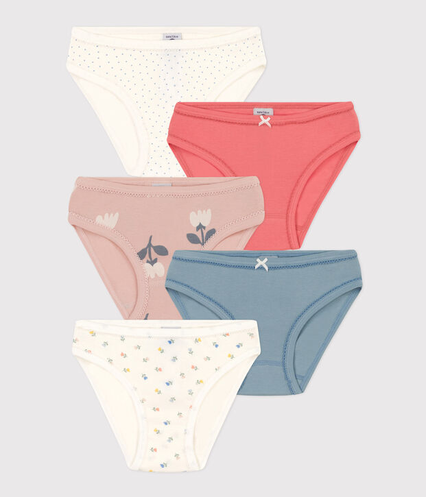 Set van 3 katoenen meisjesslips met dieren multicouleur