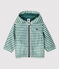 Coupe vent en polyester recyclé bébé vert BRUT/blanc AVALANCHE