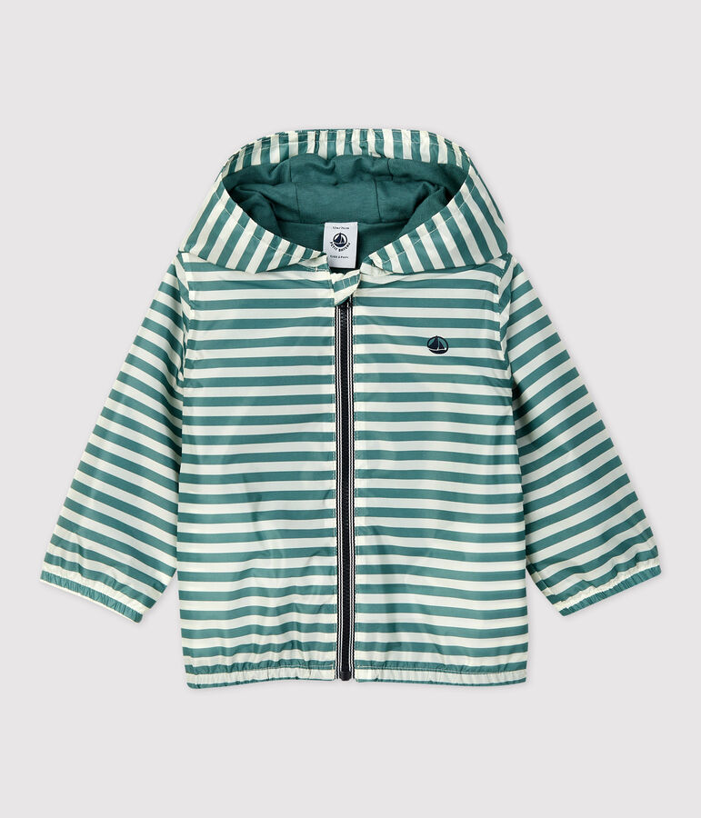 Windstopper van gerecycleerd polyester voor baby's groen BRUT/wit AVALANCHE