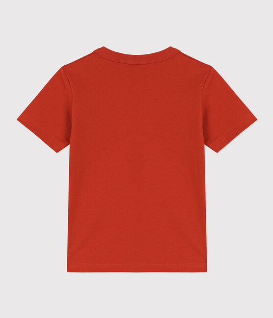 Katoenen T-shirt met korte mouwen voor jongens rood HARISSA