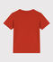 Katoenen T-shirt met korte mouwen voor jongens rood HARISSA