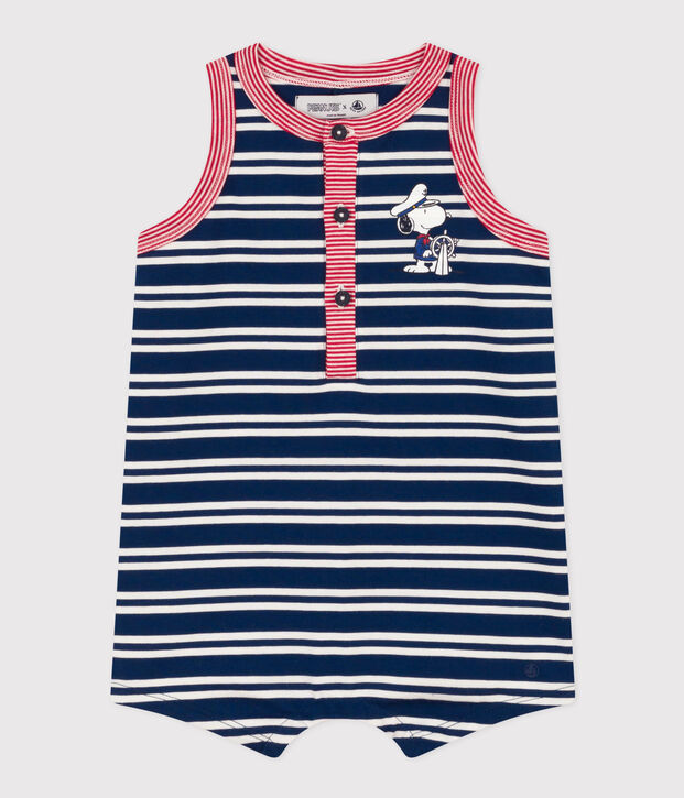 Licht pakje van jerseystof voor baby's Petit Bateau X Snoopy blauw/multicouleur