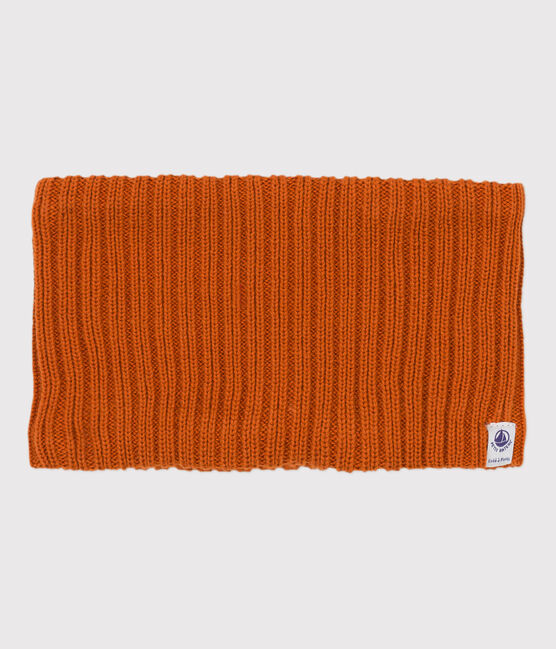 Babysnood van gevoerd tricot en gerecycleerde fleece bruin RUSTY