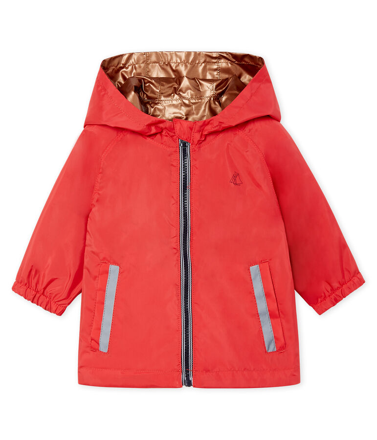 Omkeerbaar windjack voor babymeisjes roze GROSEILLER/blauw CRYSTAL