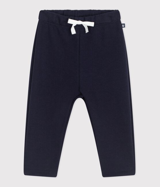 Effen katoenen joggingbroek voor baby's blauw SOIR