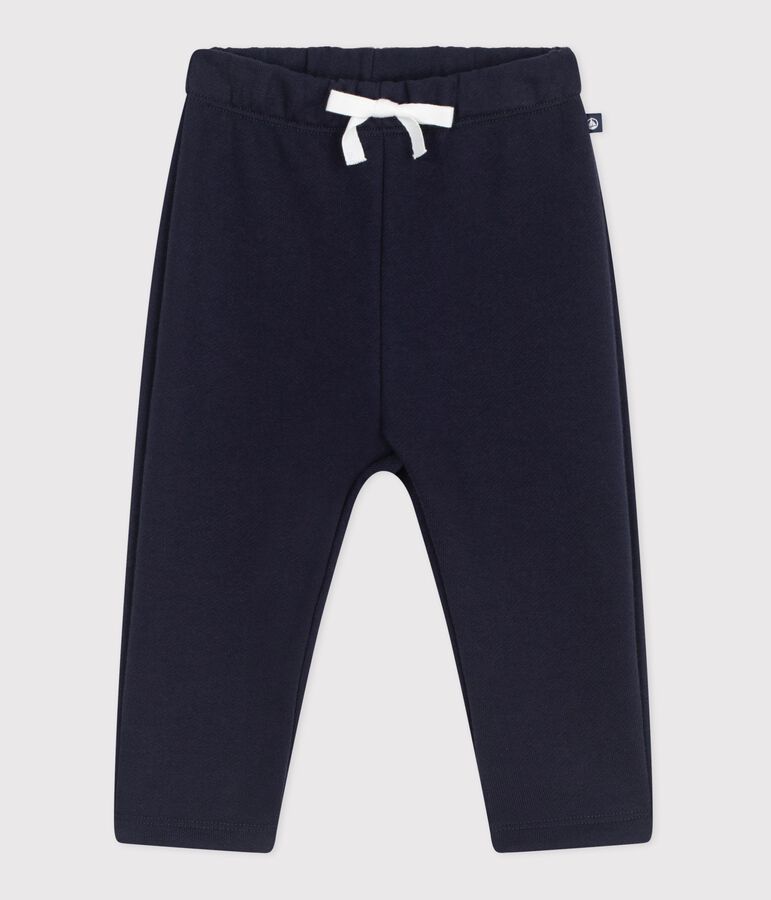 Pantalon de jogging b&eacute;b&eacute; en coton uni bleu