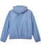 Uniseks waterproof windjack met milleraies-strepen blauw PERSE/wit MARSHMALLOW