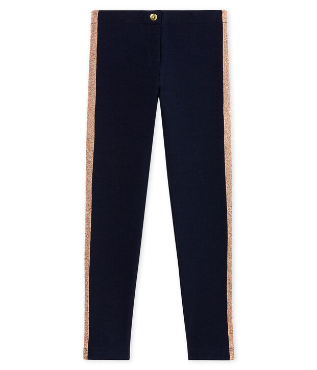 Pantalon lycra enfant fille bleu/rose