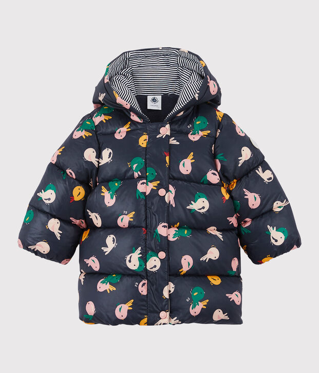 Donsjack van polyamide baby. blauw/multicouleur