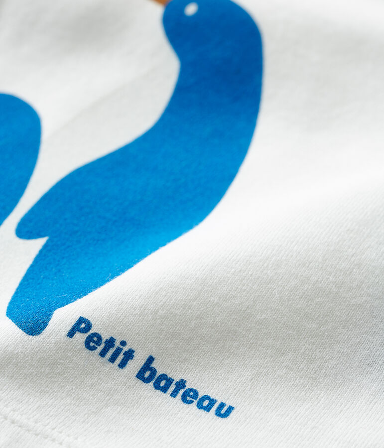 T-shirt met lange mouwen babyjongen wit MARSHMALLOW CN