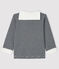 Tee-shirt milleraies bébé garçon bleu SMOKING/blanc MARSHMALLOW