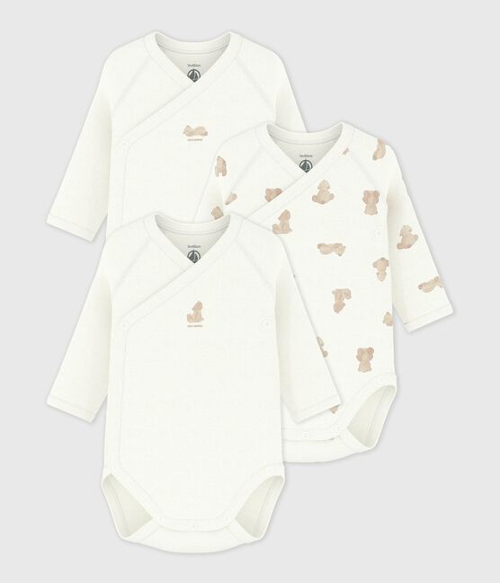 Set van katoenen babyrompertjes met lange mouwen en print variante 1