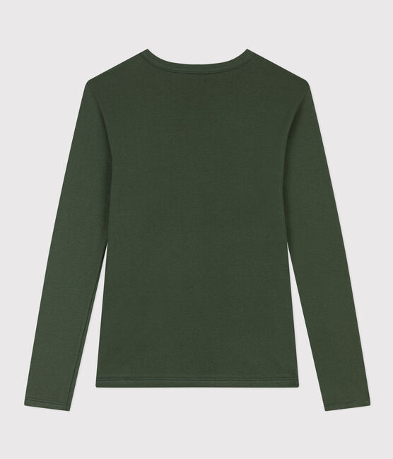 L'ICONIQUE, dames-T-shirt met ronde hals in katoen groen AVORIAZ