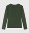 L'ICONIQUE, dames-T-shirt met ronde hals in katoen groen AVORIAZ