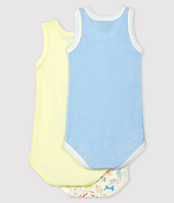 Lot de 3 bodies sans manches petit chiens bébé en coton biologique variante 1