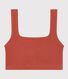 Brassière unie en coton et élasthanne femme