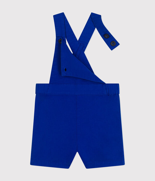 Korte salopette in keperstof voor baby's blauw
