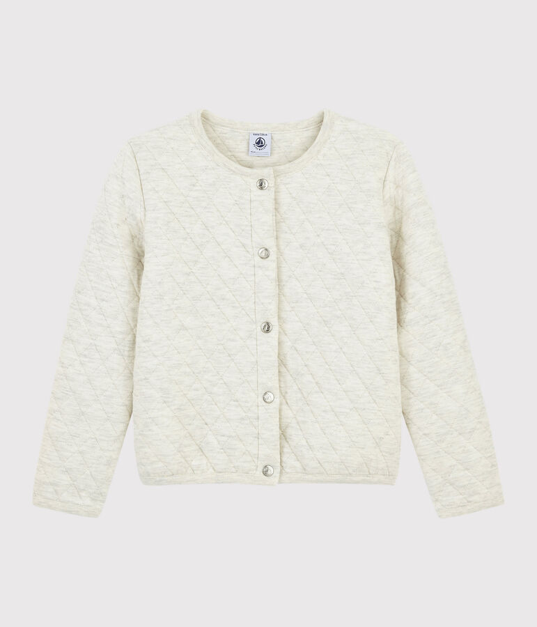 Cardigan tubic meisjes kinderen beige MONTELIMAR CHINE