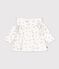 Blouse b&eacute;b&eacute; en coton manches longues imprim&eacute;e fleurs &eacute;cru/multicouleur