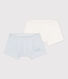 Lot de 2 boxers milleraies petit garçon en coton