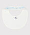 Babyslabbetje van ribtricot blauw FRAICHEUR/wit MULTICO