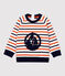 Sweatshirt van molton baby. wit MARSHMALLOW/ SMOKING/ CAROTTE
