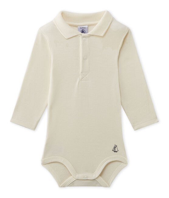 Body bébé garçon à col beige COQUILLE