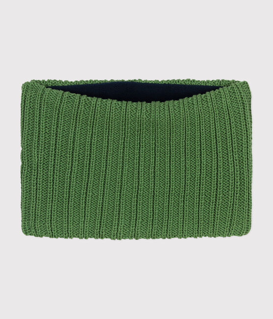 Snood en tricot doublé en polaire enfant vert PALMERAIE
