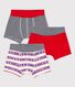 Set van 3 boxershorts voor jongens in katoen