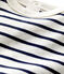 Tee-shirt manches courtes rayé en coton bébé beige MONTELIMAR/bleu SMOKING