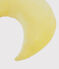 Coussin lune en velours jaune BLE