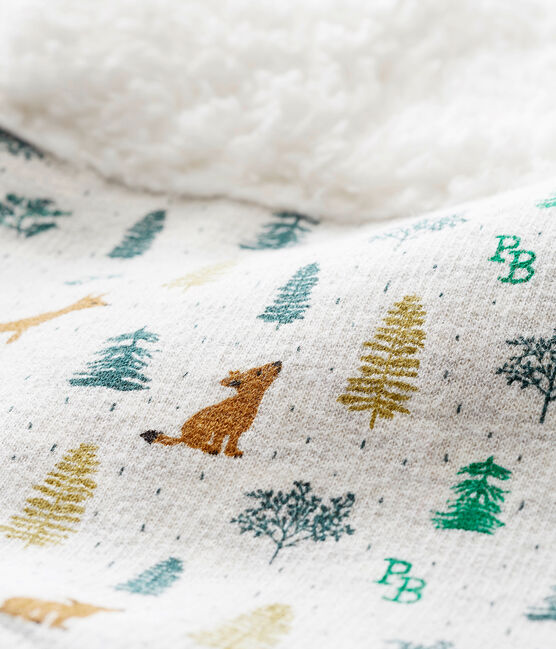 Combinaison longue imprimée bébé garçon gris BELUGA/blanc MULTICO