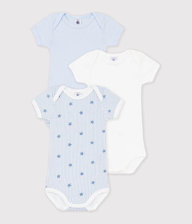 Lot de bodies manches courtes en coton imprim&eacute; Paris b&eacute;b&eacute; multicouleur