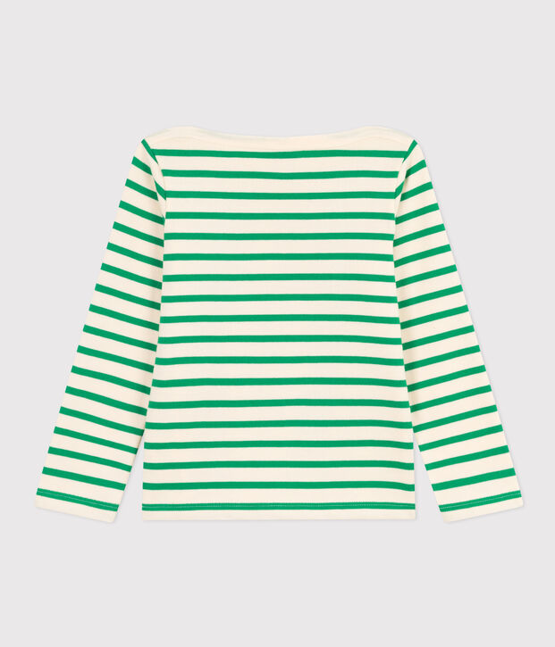 Marini&egrave;re en coton &eacute;pais enfant &eacute;cru/vert