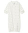 Combisac bébé en tubique blanc MARSHMALLOW/blanc MULTICO