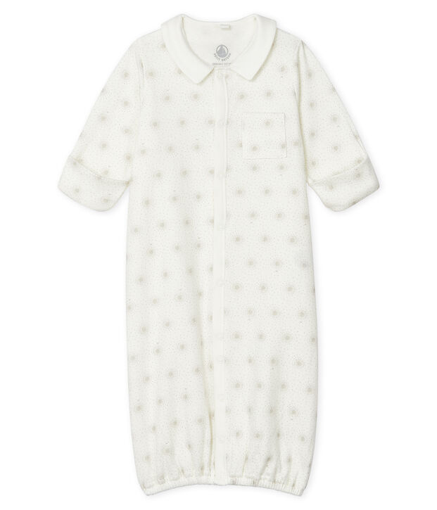 Combisac b&eacute;b&eacute; en tubique blanc/multicouleur