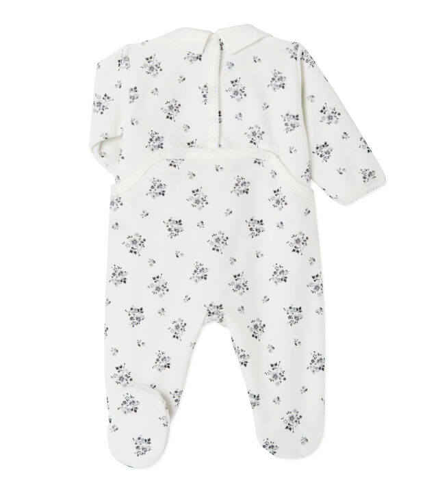Pyjama met dessin voor babymeisjes wit/multicouleur