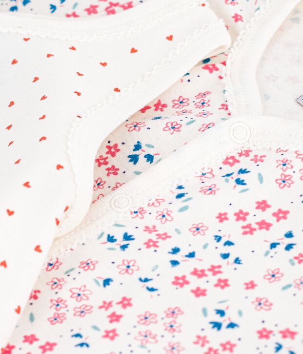 Lot de combinaisons courtes b&eacute;b&eacute; en coton imprim&eacute; multicouleur