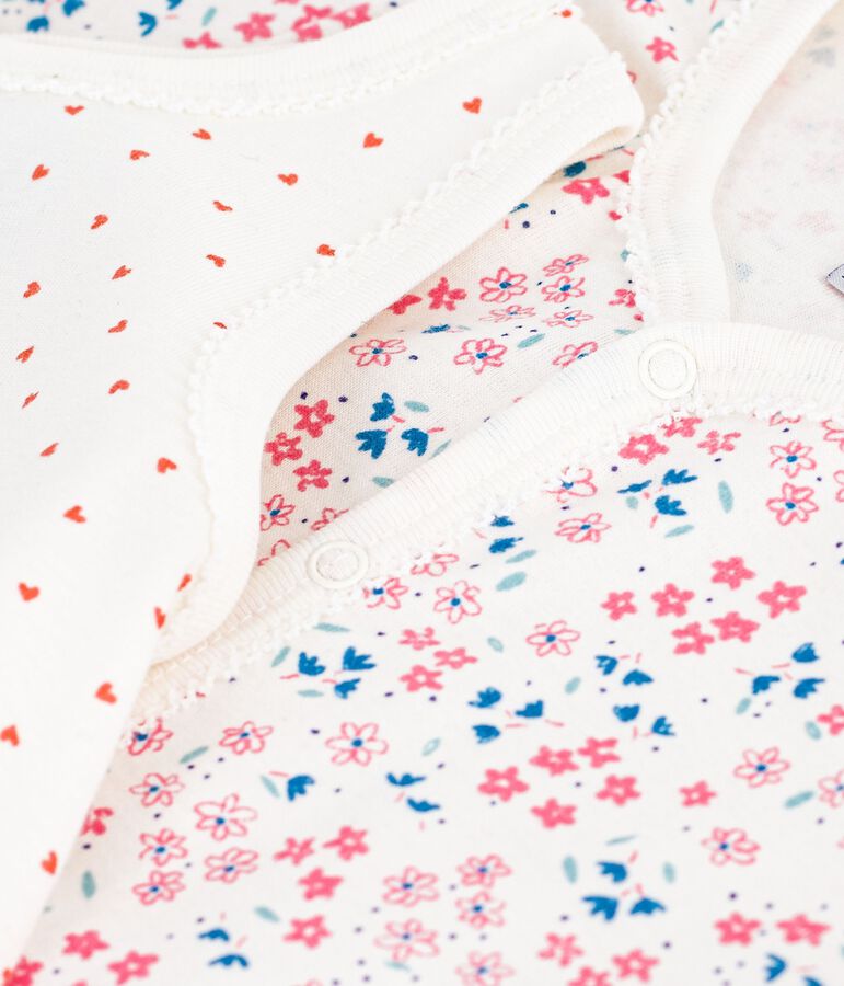 Lot de combinaisons courtes b&eacute;b&eacute; en coton imprim&eacute; multicouleur