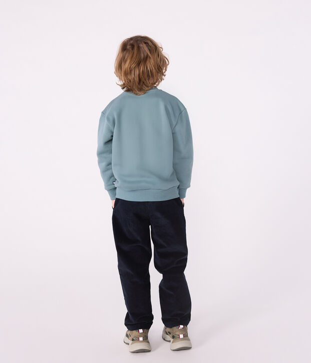 Katoenen sweatshirt met motief voor kinderen blauw
